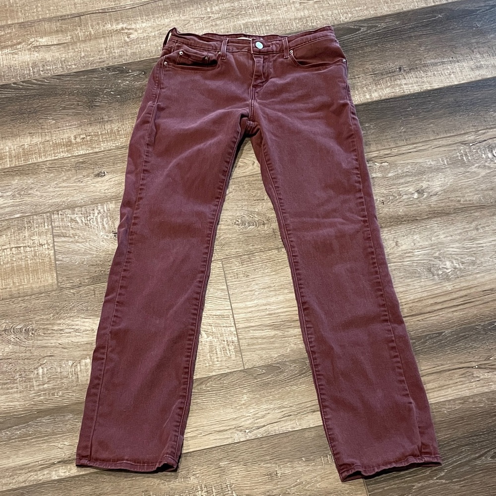 Levi’s 505 Straight Burgundy Jeans - Size 27 (4)